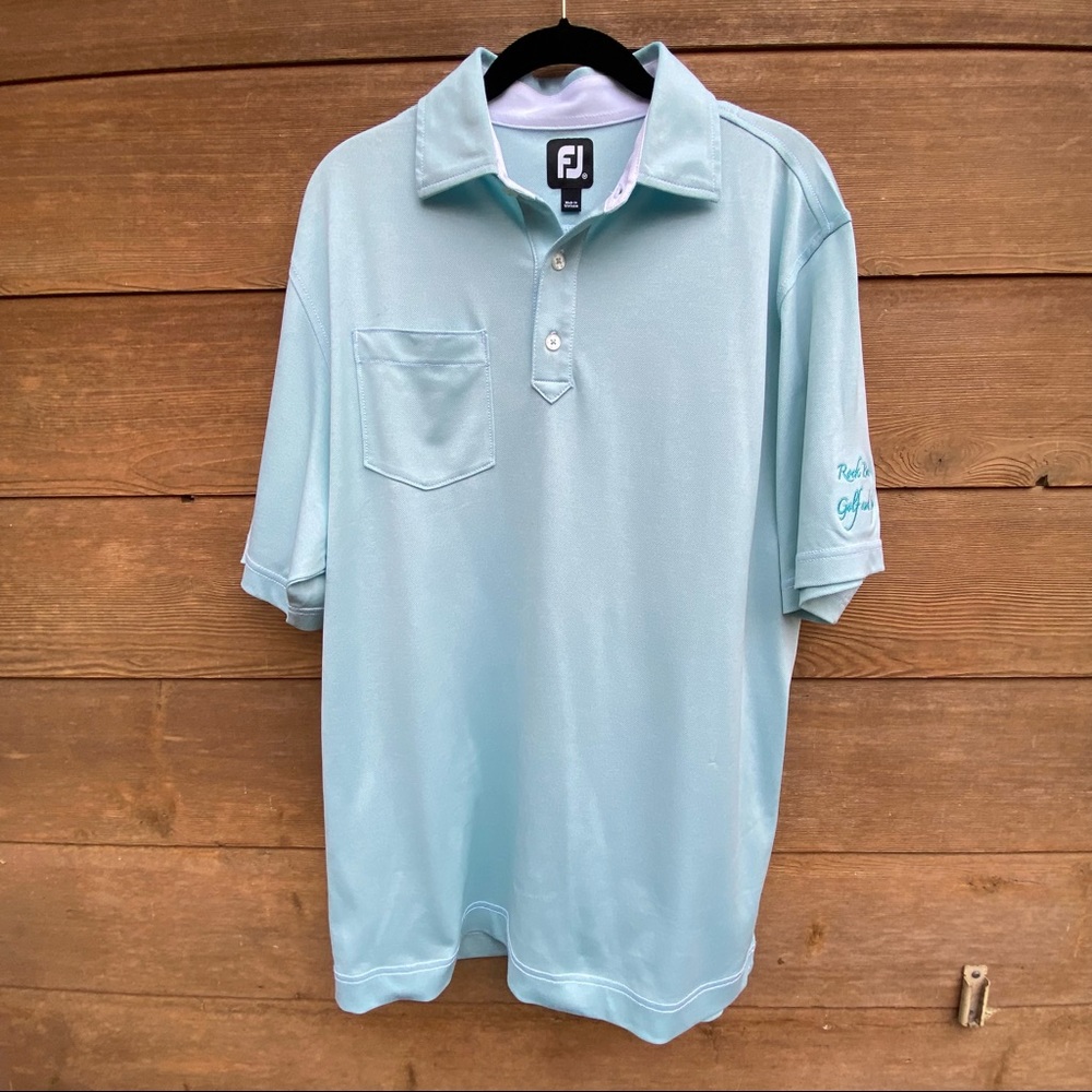 FootJoy Mint Green Golf Polo Shirt with Pocket